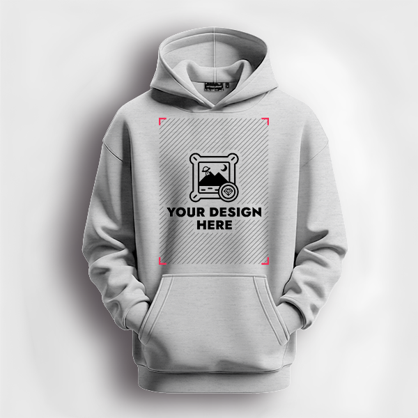 Gray-Hoodie-Front-YourDesignHere